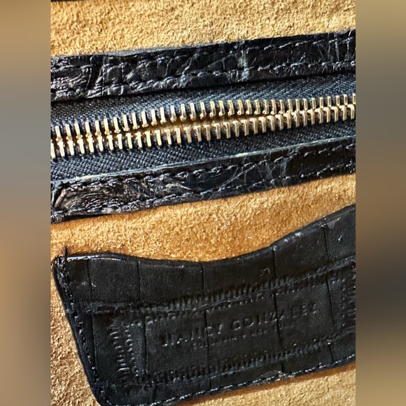 Nancy Gonzalez Croc Convertible Shoulder Bag Clutch Leopard on Calf Hair - Picture 7 of 12